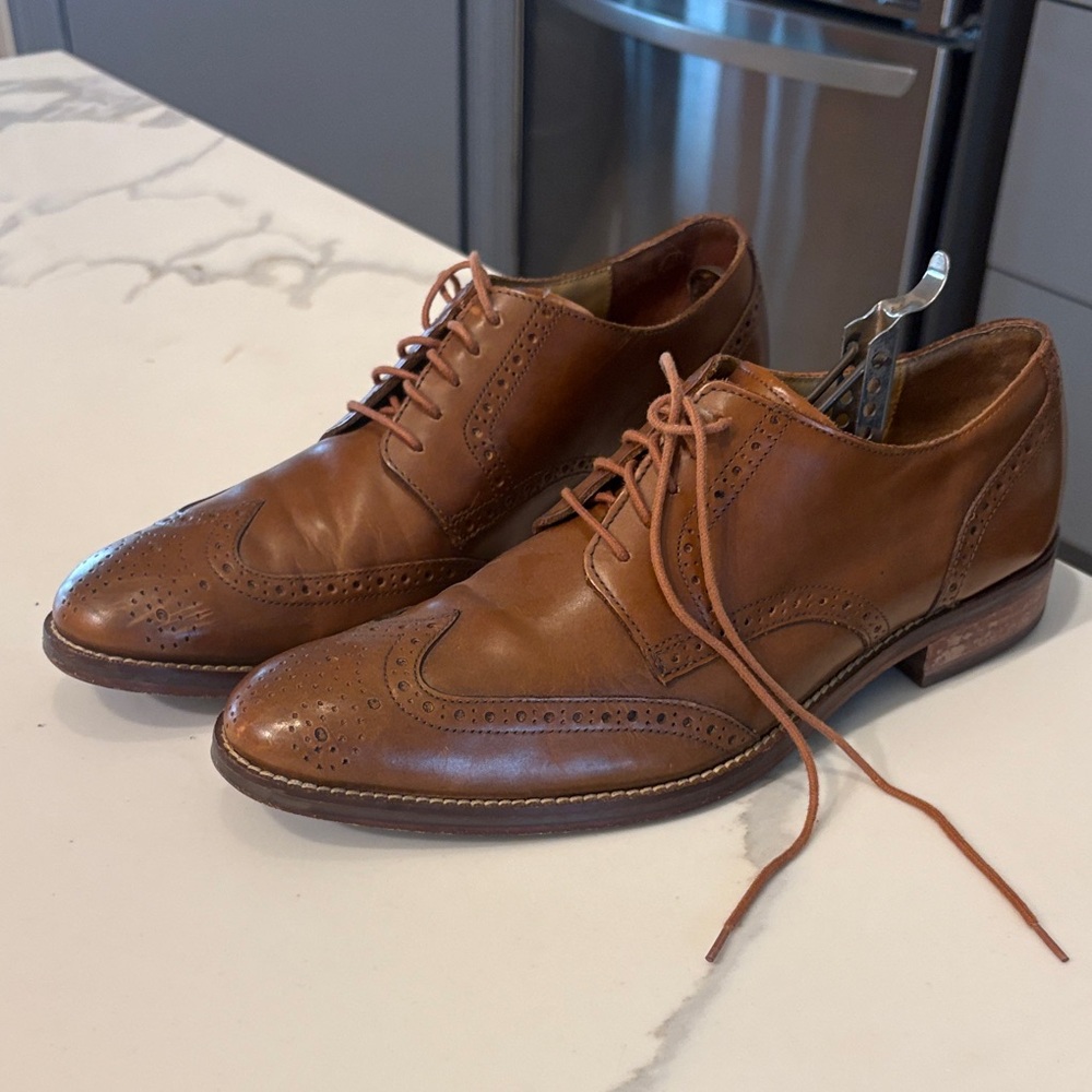 Cole Haan Sz 11.5 Classic Men’s Brown Leather Wingtip Oxfords